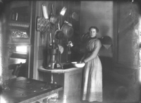 Alice Steel in kitchen of 54 Main St.