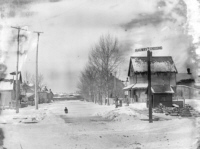 Looking north on Main St. to canal - c1895