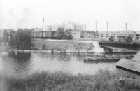 Rail bridge over canal - 1910