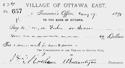 An 1899 receipt with Thomas Ballantynes signature