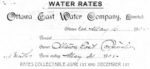 Top portion of 1905 Village water bill