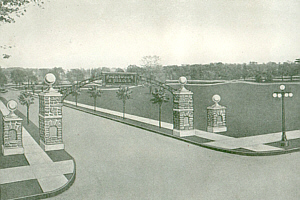Original artist's conception of the Stone Gates - from the Sibbitt Brochure