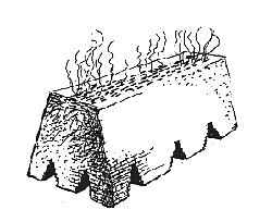 "Scove kiln" for drying brick