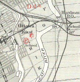 1901 Geology Map of Ottawa area by R. W. Ells