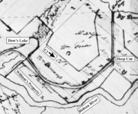 An 1828 map showing the Clergy Reserve (Glebe) 