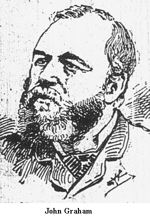 John Graham  June 6, 1830 - March 24, 1896 - Drawing from obituary.