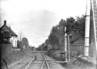 On railway just west of Main St. 1895