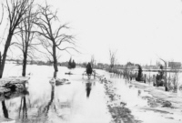 East side of river in flood - no date
