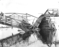 Hurdman bridge collapse - 1903 - note boy and his dog