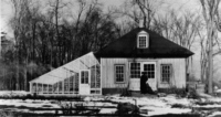 Original greenhouse in the gardens