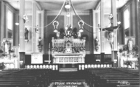 Original altar of Ste. Famille in the 1920's